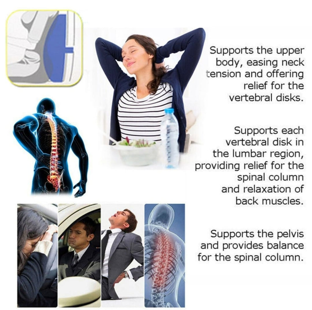 Car Lumbar Support Cushion – Back Relief Cushion